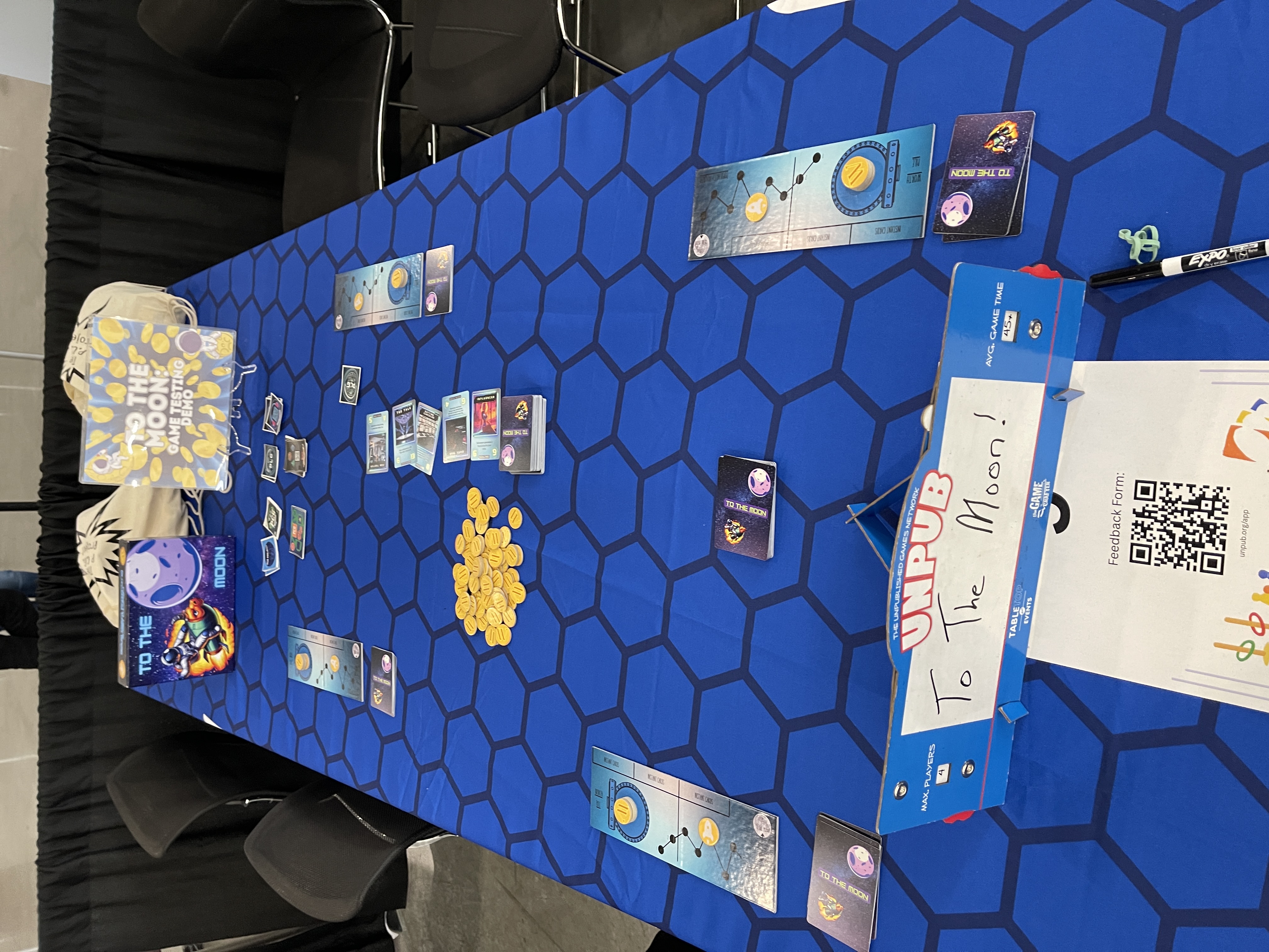 To The Moon prototype at Unpub table